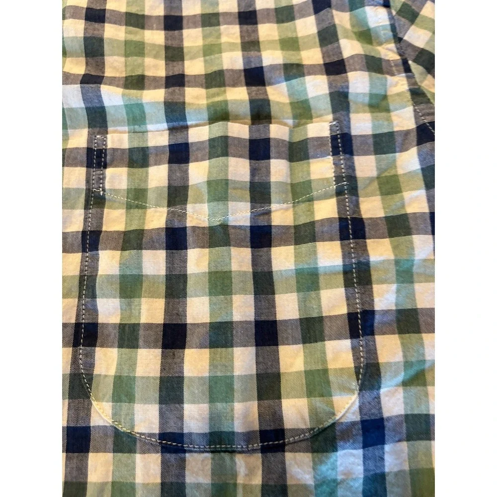 J Crew Slim Fit Organic Cotton Stretch Gingham Button Down Shirt‎ Mens Medium